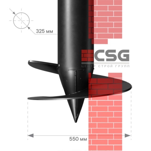 Свая винтовая СВСН-325/550/6000 по выгодным ценам в Самаре.