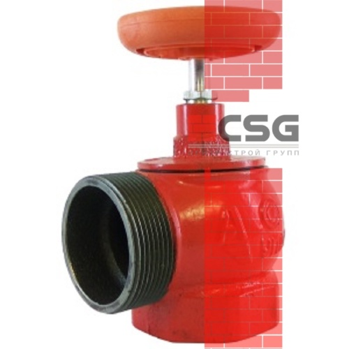 Клапан пожарн чугун угл 90 гр КПЧМ 50-1 Ду 50 1,6 МПа муфта-цапка Апогей 110029, DN 50