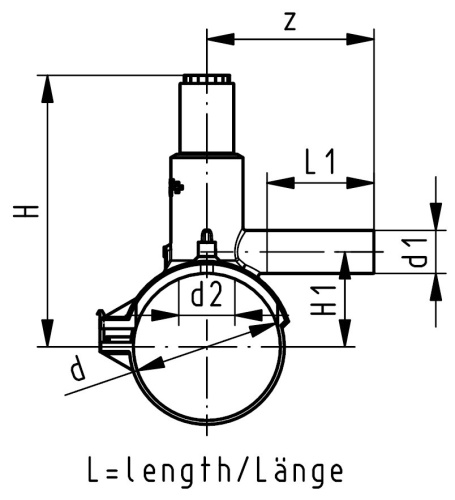 Электросварная седелка — моноблок Georg Fischer d110х25 SDR11