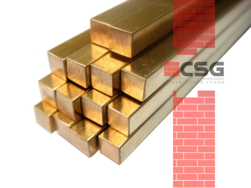 Квадрат латунный 19 п/тв ПТ, длина 3 м, марка ЛС59-1